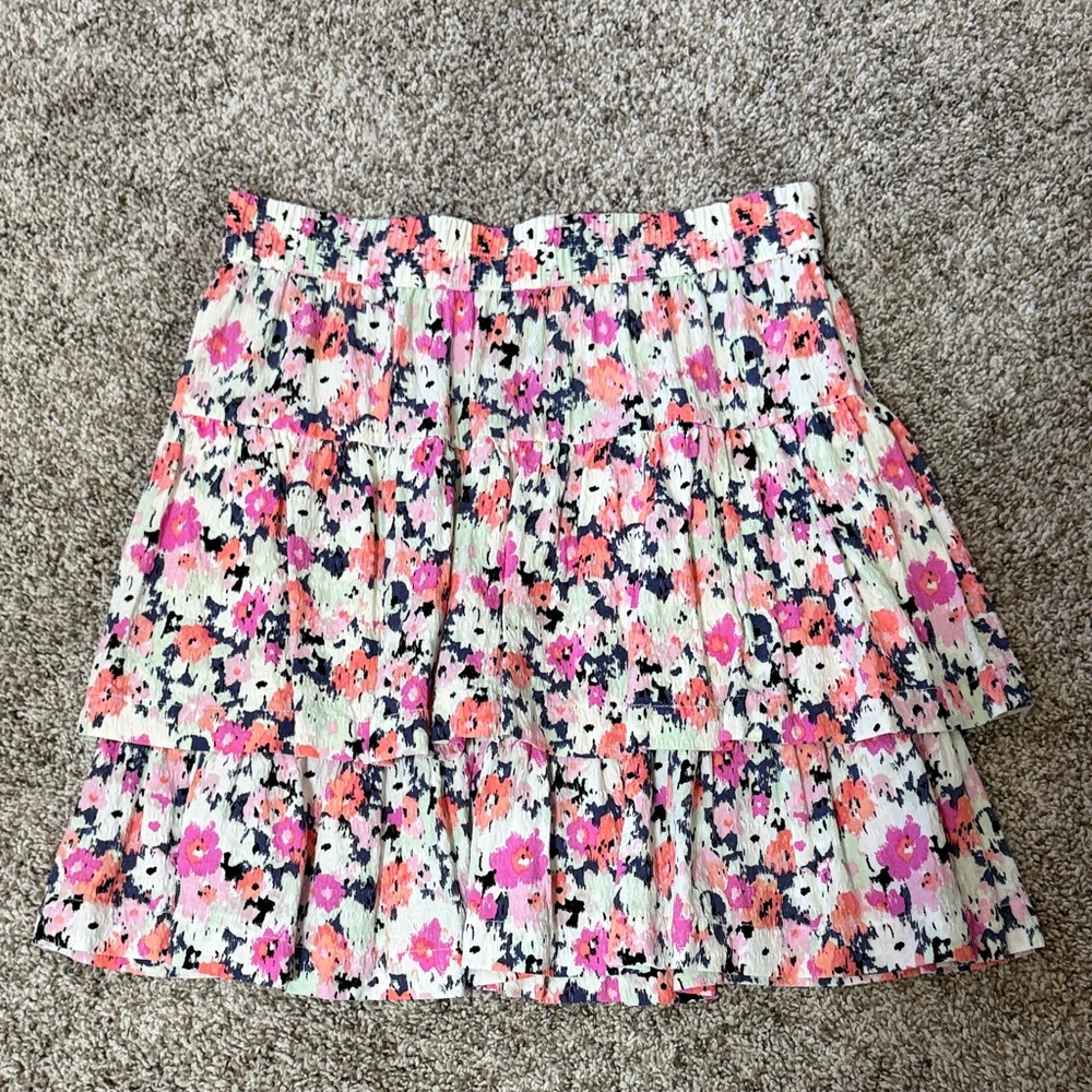 A Mew Day Floral Tiered Skirt